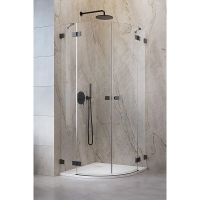 Radaway Essenza Pro Brushed Gunmetal PDD kabina prysznicowa część lewa 100x100 cm półokrągła gunmetal szczotkowany/szkło przezroczyste 10095100-92-01L