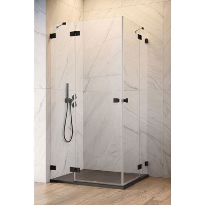 Radaway Essenza Pro Black KDD drzwi prysznicowe 80 cm lewe czarny mat/szkło przezroczyste 10096080-54-01L