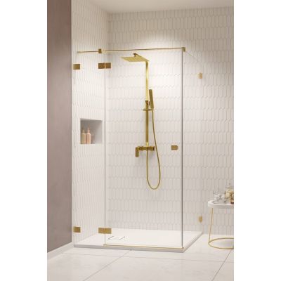 Radaway Essenza Pro Brushed Gold KDJ drzwi prysznicowe 120 cm lewe złoty szczotkowany/szkło przezroczyste 10097120-99-01L