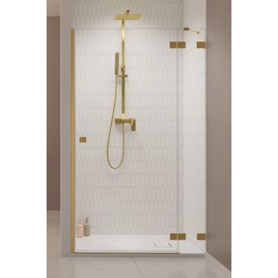 Radaway Essenza Pro Brushed Gold DWJ drzwi prysznicowe 110 cm uchylne złoty szczotkowany/szkło przezroczyste 10099110-99-01R