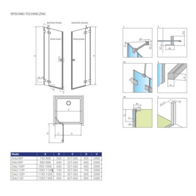 Radaway Essenza Pro Brushed Gold DWJ drzwi prysznicowe 110 cm uchylne złoty szczotkowany/szkło przezroczyste 10099110-99-01R