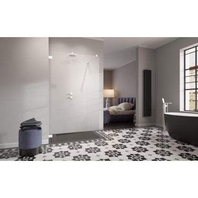 Radaway Essenza Pro White Walk-In ścianka prysznicowa 90 cm wolnostojąca biały mat/szkło przezroczyste 10103090-04-01