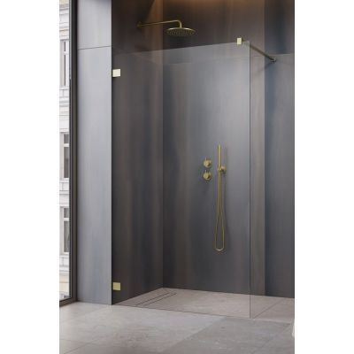 Radaway Essenza Pro Brushed Gold Walk-In ścianka prysznicowa 80 cm wolnostojąca złoty szczotkowany/szkło przezroczyste 10103080-99-01