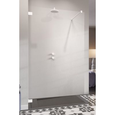Radaway Essenza Pro White Walk-in ścianka prysznicowa 110 cm wolnostojąca biały mat/szkło przezroczyste 10103110-04-01