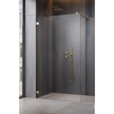 Radaway Essenza Pro Brushed Gold Walk-In ścianka prysznicowa walk-in 110 cm złoty szczotkowany/szkło przezroczyste 10103110-99-01