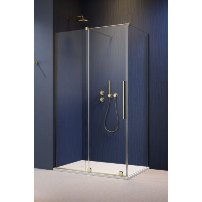 Radaway Furo Brushed Gold KDJ drzwi prysznicowe 52,2 cm lewe złoty szczotkowany/szkło przezroczyste 10104522-99-01L