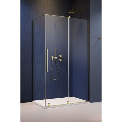 Radaway Furo Brushed Gold KDJ drzwi prysznicowe 52,2 cm prawe złoty szczotkowany/szkło przezroczyste 10104522-99-01R