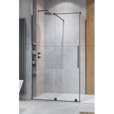Radaway Furo KDJ drzwi prysznicowe 82,2 cm rozsuwane gunmetal szczotkowany /szkło przezroczyste 10104822-92-01L