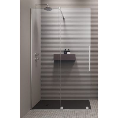 Radaway Furo Walk-In ścianka prysznicowa 44,4 cm do drzwi prysznicowych szkło przezroczyste 10110444-01-01