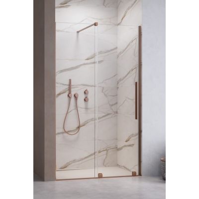 Radaway Furo Brushed Copper DWJ drzwi prysznicowe 100 cm lewe miedź szczotkowana/szkło przezroczyste 10107522-93-01L/10110480-01-01