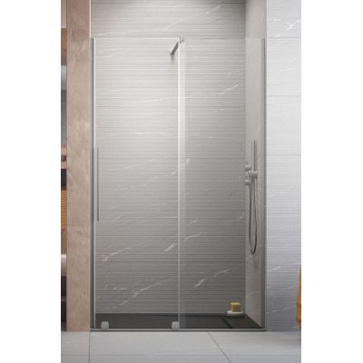 Radaway Furo Brushed Nickel DWJ drzwi prysznicowe 140 cm prawe wnękowe miedź szczotkowana/szkło przezroczyste 10107722-91-01R/10110680-01-01