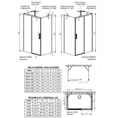 Radaway Idea KDJ drzwi prysznicowe 100 cm prawe chrom/szkło przezroczyste 10116100-01-01R