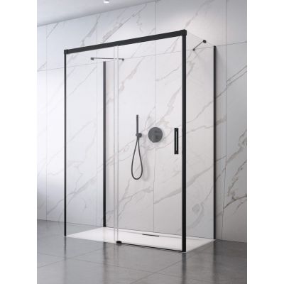 Radaway Idea Black KDJ drzwi prysznicowe 110 cm lewe czarny mat/szkło przezroczyste 10116110-54-01L