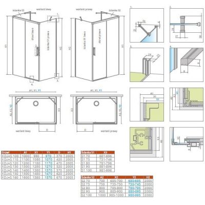 Radaway Idea KDJ+S drzwi prysznicowe 120 cm rozsuwane chrom połysk/szkło przezroczyste 10116120-01-01L
