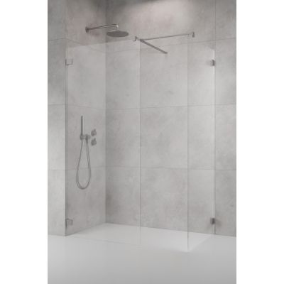 Radaway Essenza Pro 8 Brushed Nickel Walk-in III ścianka prysznicowa walk-in 80 cm nikiel szczotkowany/szkło przezroczyste 1012080-91-01
