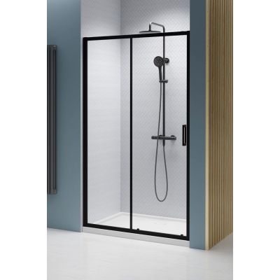 Radaway Premium Pro Black DWJ drzwi prysznicowe 110 cm rozsuwane czarny mat/szkło przezroczyste 1014110-54-01L
