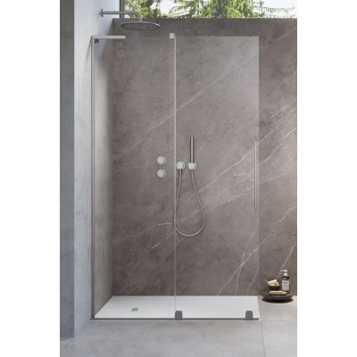Radaway Furo SL Walk-In drzwi prysznicowe 48,8 cm lewe nikiel szczotkowany/szkło przezroczyste 10306488-91-01L