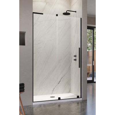Radaway Furo SL Black DWJ drzwi prysznicowe 110 cm wnękowe lewe czarny mat/szkło przezroczyste 10307572-54-01L/10110530-01-01
