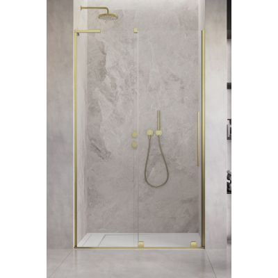 Radaway Furo SL Brushed Gold DWJ drzwi prysznicowe 120 cm lewe złoty szczotkowany/szkło przezroczyste 10307622-99-01L/10110580-01-01
