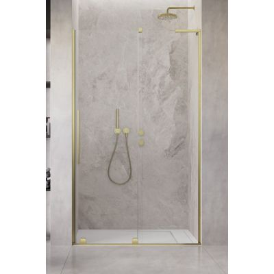 Radaway Furo SL Brushed Gold DWJ drzwi prysznicowe 110 cm prawe złoty szczotkowany/szkło przezroczyste 10307572-99-01R/10110530-01-01