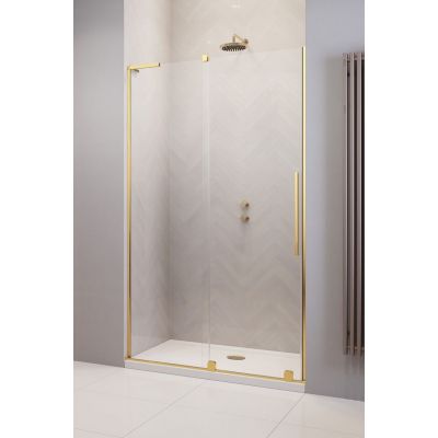 Radaway Furo SL Gold DWJ drzwi prysznicowe 57,2 cm lewe złoty połysk/szkło przezroczyste 10307572-09-01L