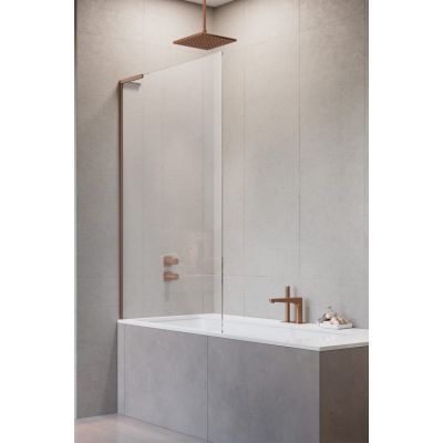 Radaway Modo SL PNJ II parawan nawannowy 100 cm lewy miedź szczotkowany/szkło przezroczyste 10316100-93-01L