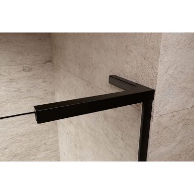 Radaway Modo SL Black II ścianka prysznicowa 70 cm prawa wolnostojąca czarny mat/szkło przezroczyste 10319074-54-01R