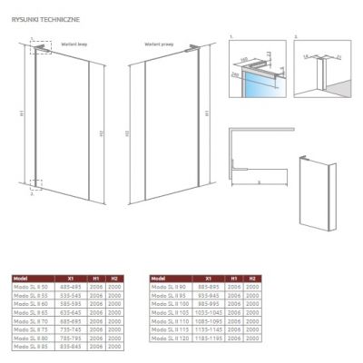 Radaway Modo SL Brushed Copper II ścianka prysznicowa walk-in 100 cm miedź szczotkowany/szkło przezroczyste 10319104-93-01R