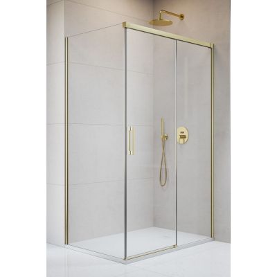 Radaway Idea 8 Brushed Gold KDJ drzwi prysznicowe 57 cm rozsuwane złoty szczotkowany/szkło przezroczyste 10340570-99-01R