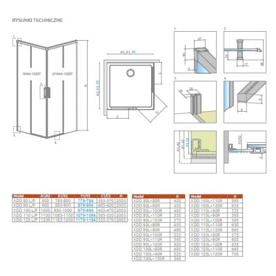 Radaway Idea 8 KDD kabina prysznicowa część lewa 120 cm chrom połysk/szkło przezroczyste 10370120-01-01L