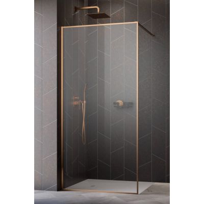 Radaway Modo F Brushed Copper II ścianka prysznicowa 85 cm miedź szczotkowana/szkło przezroczyste 10409085-93-01