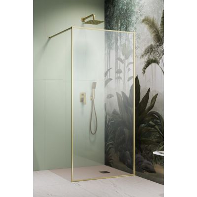 Radaway Modo F Brushed Gold II ścianka prysznicowa walk-in 130 cm złoty szczotkowany/szkło przezroczyste 10409134-99-01