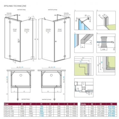 Radaway Torrenta KDJ drzwi prysznicowe 120 cm uchylne chrom połysk/szkło przezroczyste 133312-01-01R