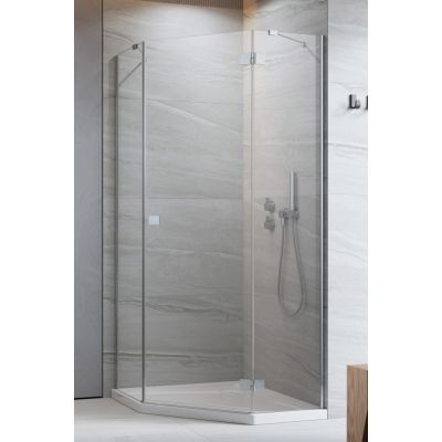 Radaway Essenza PTJ komplet 2 ścianek prysznicowych do kabiny 100x80 cm szkło przezroczyste 1385055-01-01