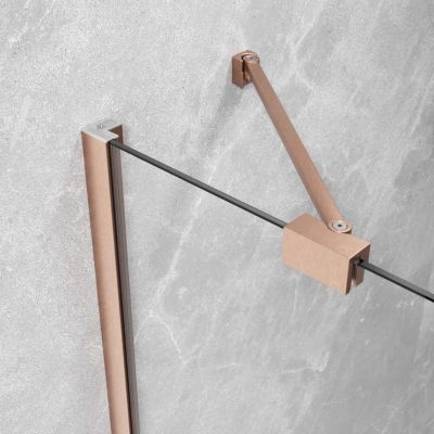 Radaway Essenza 6 Brushed Copper DWJ drzwi prysznicowe 100 cm uchylne miedź szczotkowany/szkło przezroczyste 1385014-93-01R