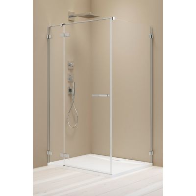 Radaway Arta KDJ II drzwi prysznicowe 140 cm ze ścianką stałą prawe chrom+/szkło przezroczyste 386457-03-01R/1386046-03-01R