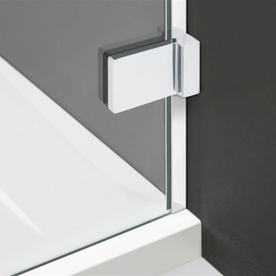 Radaway Euphoria DWJ drzwi prysznicowe 110 cm wnękowe lewe ze ścianką krótką chrom/szkło przezroczyste 383812-01L/383212-01L
