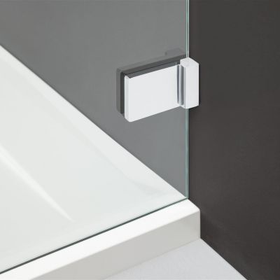 Radaway Euphoria DWJ drzwi prysznicowe 110 cm wnękowe lewe ze ścianką krótką chrom/szkło przezroczyste 383812-01L/383212-01L