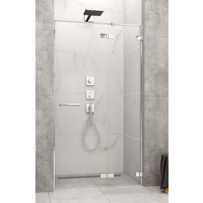 Radaway Arta DWJ II drzwi prysznicowe 100 cm ze ścianką stałą prawe chrom+/szkło przezroczyste 386441-03-01R/386012-03-01R