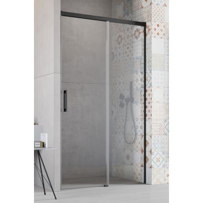 Radaway Idea Black DWJ drzwi prysznicowe 160 cm wnękowe prawe czarny mat/szkło przezroczyste 387020-54-01R