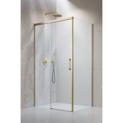 Radaway Idea Brushed Gold S1 ścianka prysznicowa 80 cm złoty szczotkowany/szkło przezroczyste 387051-99-01R