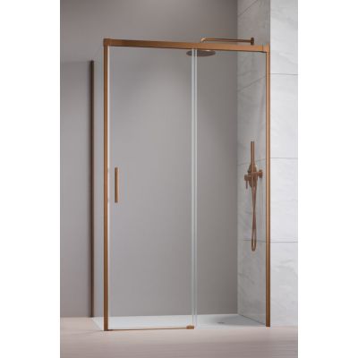 Radaway Idea Brushed Copper KDJ ścianka prysznicowa 90 cm miedź szczotkowany/szkło przezroczyste 387050-93-01L