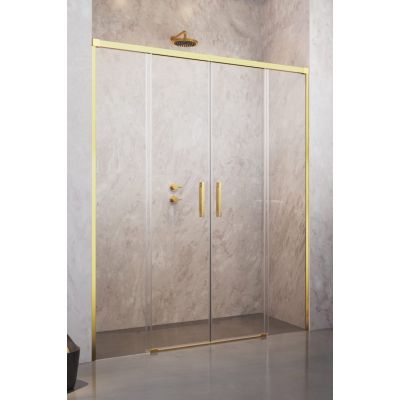 Radaway Idea DWD drzwi prysznicowe 170 cm wnękowe dwuskrzydłowe złote/szkło przezroczyste 387127-09-01