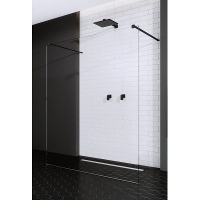 Radaway Modo X Black I Walk-In ścianka prysznicowa 140 cm czarnymat/szkło przezroczyste 388344-54-01