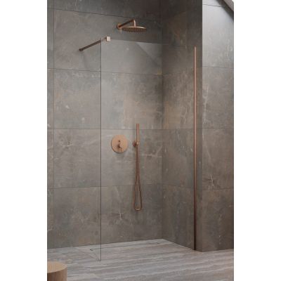 Radaway Modo New Brushed Copper II ścianka prysznicowa walk-in 100 cm miedź szczotkowany/szkło przezroczyste 389104-93-01