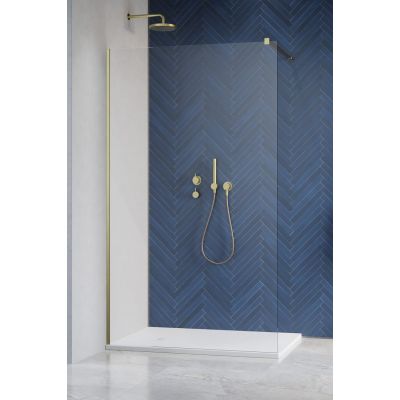 Radaway Modo X Brushed Gold II ścianka prysznicowa walk-in 150 cm złoty szczotkowany/szkło przezroczyste 389354-99-01