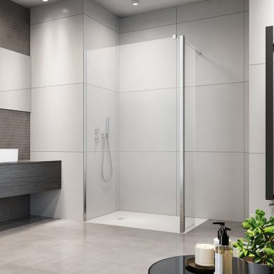 Radaway Eos Walk-In ścianka prysznicowa 90 cm lewa chrom/szkło przezroczyste 13799501-01L