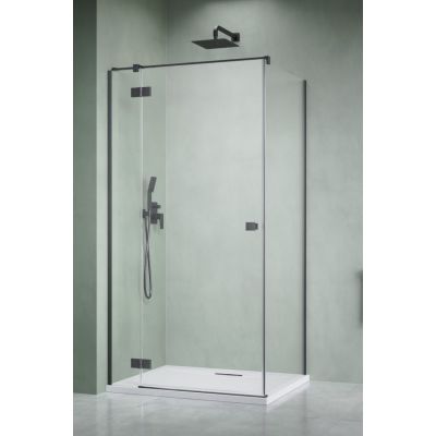 Radaway Essenza Brushed GunMetal KDJ drzwi prysznicowe 90 cm uchylne gunmetal szczotkowany/szkło przezroczyste 1385044-92-01L