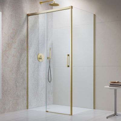 Radaway Idea Brushed Gold KDJ drzwi prysznicowe 100 cm rozsuwane złoty szczotkowany/szkło przezroczyste 387040-99-01L