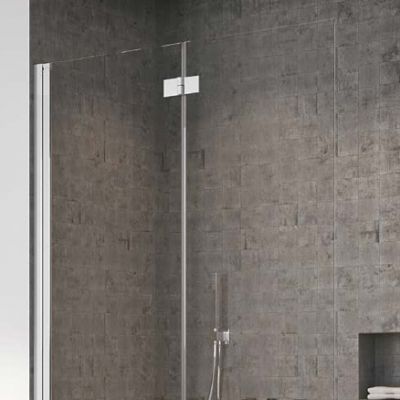 Radaway Nes Brushed Nickiel PND I parawan nawannowy 100 cm 2-częściowy nikiel szczotkowany/szkło przezroczyste 10010100-91-01L
